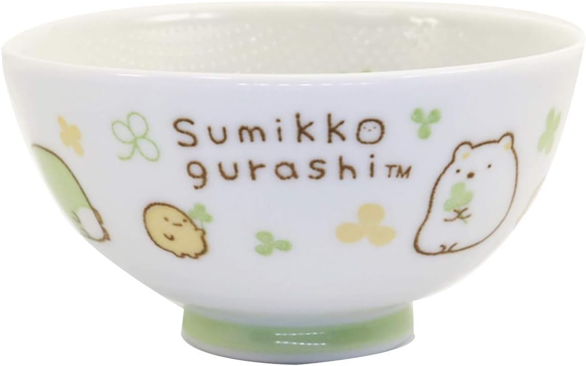 アサヒ興洋 Asahi Koyo Sumikko Gurashi Rice Bowl, White, Diameter 4.4 x Height 2.3 inches (11.2 x 5.9 cm), Rice Resistant, Dishwasher Safe, Microwave Safe, Made in Japan