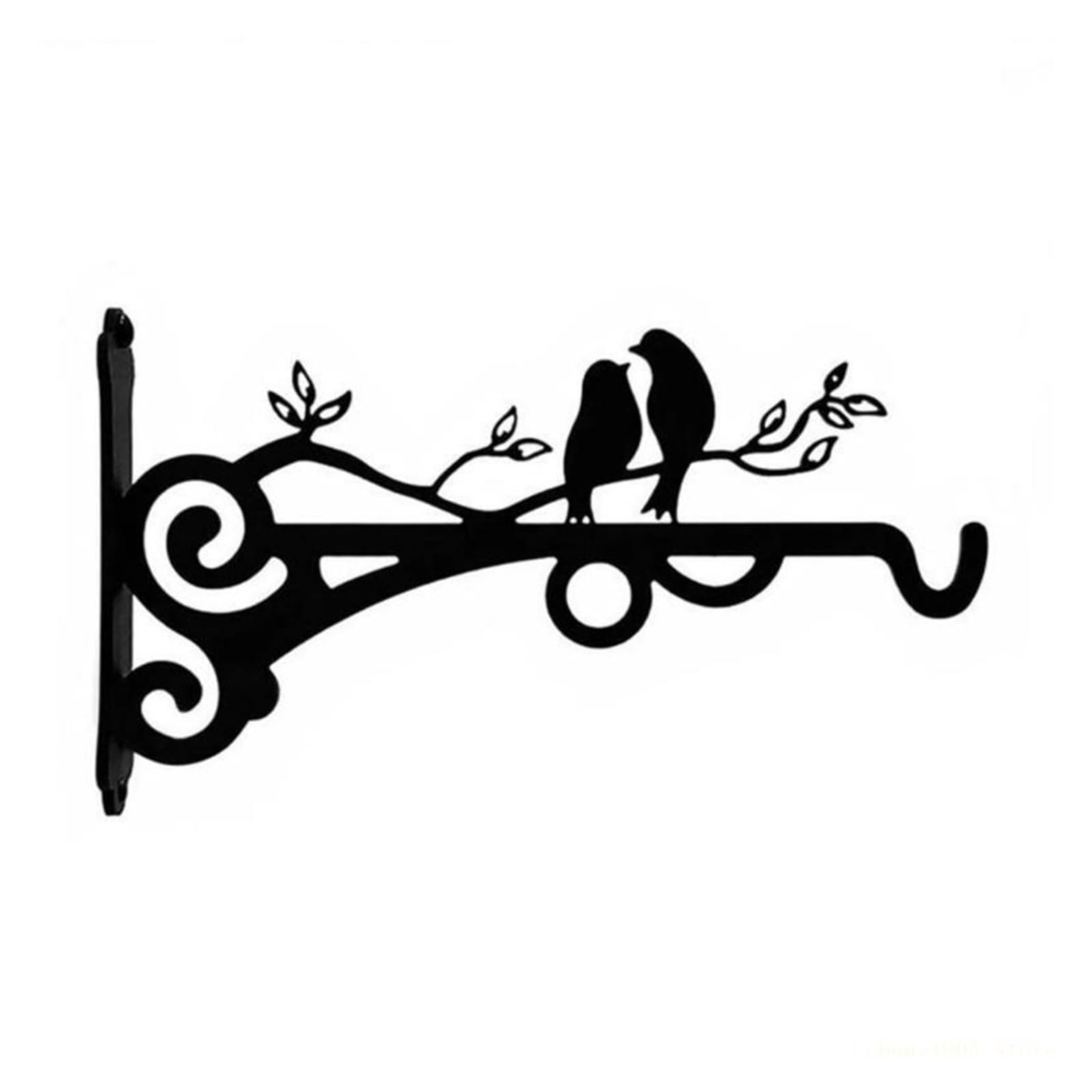 YUPLIODSX Hanging Basket Bracket Heavy Duty Garden Hanging Brackets Featuring Delicate Bird for Plant Pots(Lovebirds)
