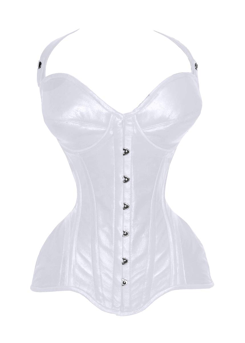 luvsecretlingerie Heavy Duty 26 Double Steel Boned Waist Training LEATHER Overbust Tight Shaper Corset 8462-C