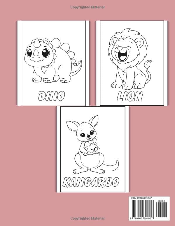 My First Animal Coloring Book: Fun & Easy Pages: My First Animal Coloring Book: Fun & Easy Pages for Kids Ages 3–8 | Cute Animals, Simple Outlines, and Big Designs for Little Hands image 3