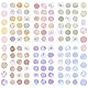 URROMA Wachs Siegel Aufkleber, 108 PCS Transparent Acryl Candy Farbe Farbverlauf Umschlag Selbstklebend für Hochzeit Baby Dusche Geburtstag