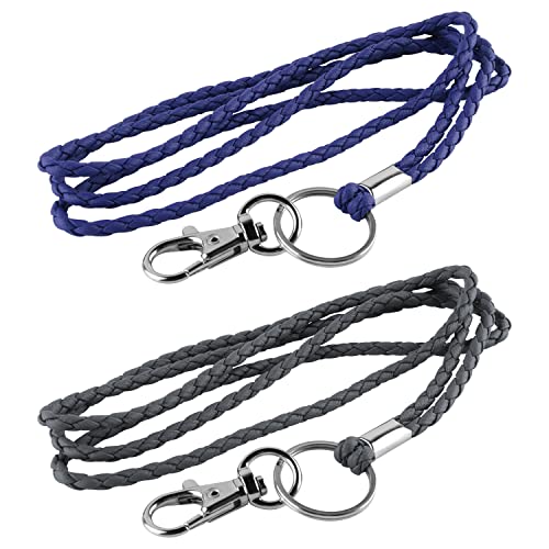 Cordon en cuir tressé main PLENTY porte-clé chic x2