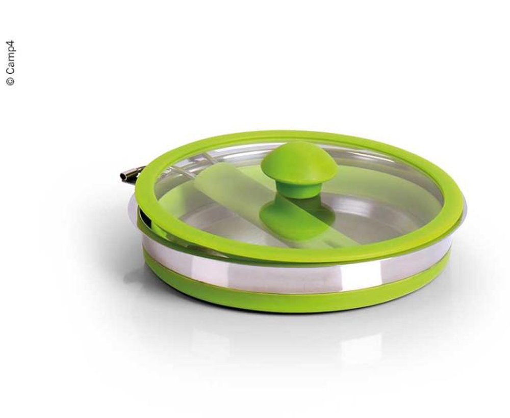 Camp4 Marmite Pliable en Silicone avec Poignée Pliable Vert Citron ø20x H- 9cm/5cm