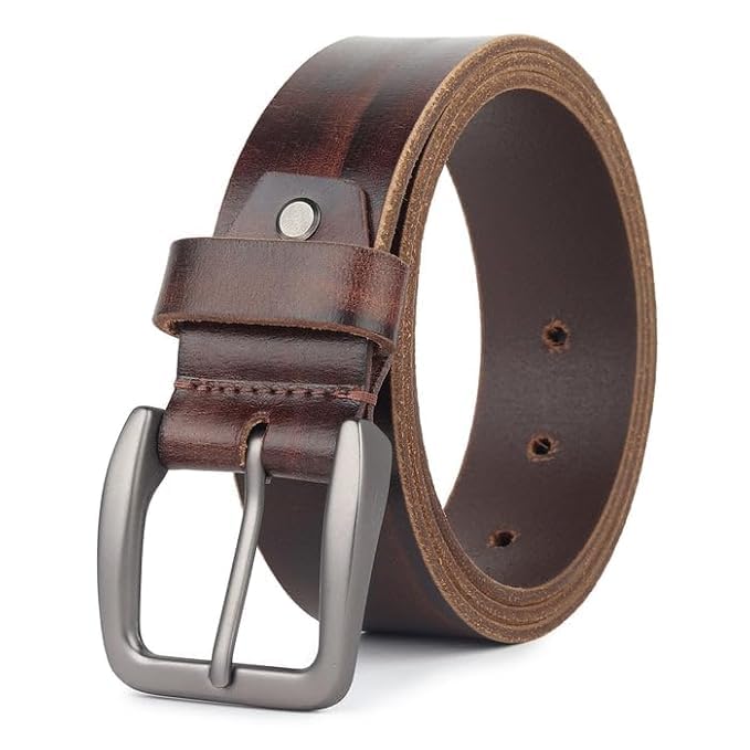 Canyon Dark Brwon Full Grain Leather Belt for Men (32-44 Inches) | Premium Handcrafted Quality | Formal & Business Casual | Perfect for Gift & Daily Use-image-12