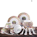 ★ Porcelana de alta calidad y saludable, hecha de porcelana de alta calidad, pintada a mano con un diseño de línea complicado y lúdico, con un aspecto retro especial, en línea con cualquier estilo de decoración del hogar.
