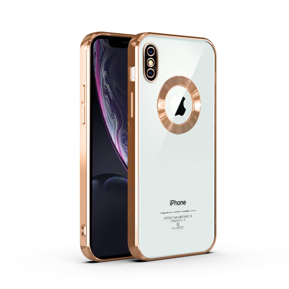 V-TAN Electroplated Logo View | Slim Shockproof | Soft TPU | Anti-Yellow Back Case Cover Compatible with iPhone X (Gold) (B0BLSDW614) Amazon Price History, Amazon Price Tracker