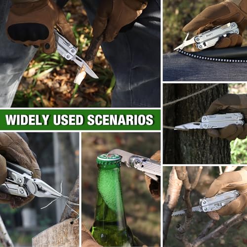 SHALL Multi Tool, 18-in-1 Multitool Pliers, Screwdriver Bit & Universal Socket, Self-Locking Multipurpose Tool w/Sheath for Camping Fishing Survival Hunting 7 SHALL Multi Tool, 18-in-1 Multitool Pliers, Screwdriver Bit & Universal Socket, Self-Locking Multipurpose Tool w/Sheath for Camping Fishing Survival Hunting - Image 7