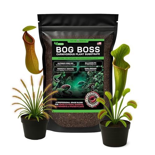 BOG BOSS - Premium Carnivorous Plant Soil Blend | Ideal for Venus Flytraps Sundews Nepenthes Pitcher Plants & Butterworts (1 QT)