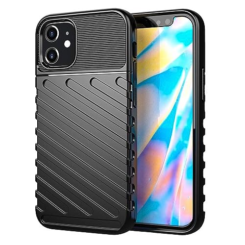 Image of Amazon Brand - Solimo Shockproof Mobile Cover for Apple iPhone 12 Mini (360 Degree Protection | Protective Design | Anti-Scratch Tough Slim TPU Case), Black