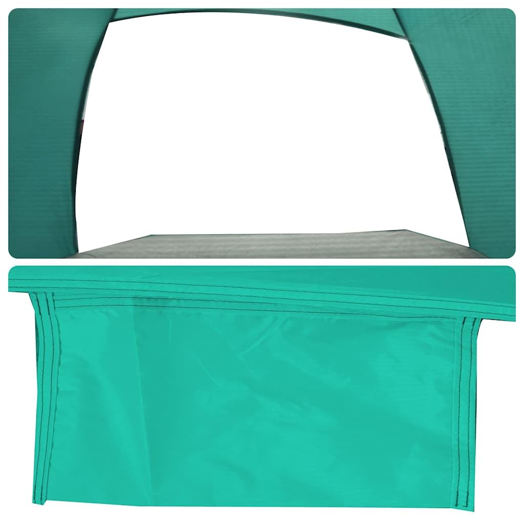 Tenda da spiaggia per 3 persone, verde mare, impermeabile, antivento, con custodia, facile da montare, protezione solare per spiaggia e giardino