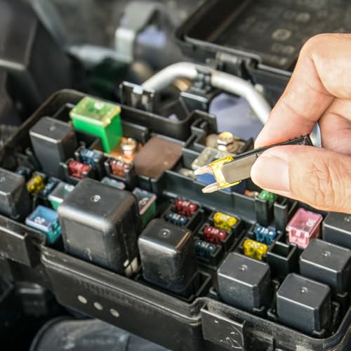 Kit de fusibles para auto con 300 piezas, con fusibles precisos y herramienta extractor, material de aleación de zinc y PC que protege el automóvil de corriente excesiva miniatura 5