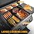 3 Burners Portable BBQ Gas Grill, 30000 BTU Small Camping Barbecue Propane Grills Outdoor Cooking, Built-in Thermometer Stainless Steel Barbeque Propane Grills for Patio/Backyard/Garden/Picnic