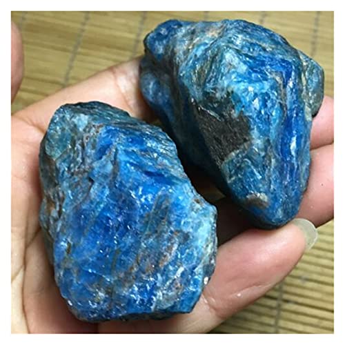 Cristal d'apatite naturelle de Madagascar : pierre brute de collection 50-70g