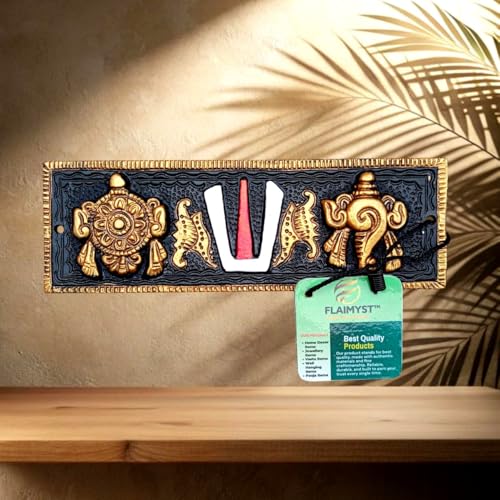 Image of 7 Inche Shank Chakra Tilak for Door, in Aluminium Metal Home Shop & Office
