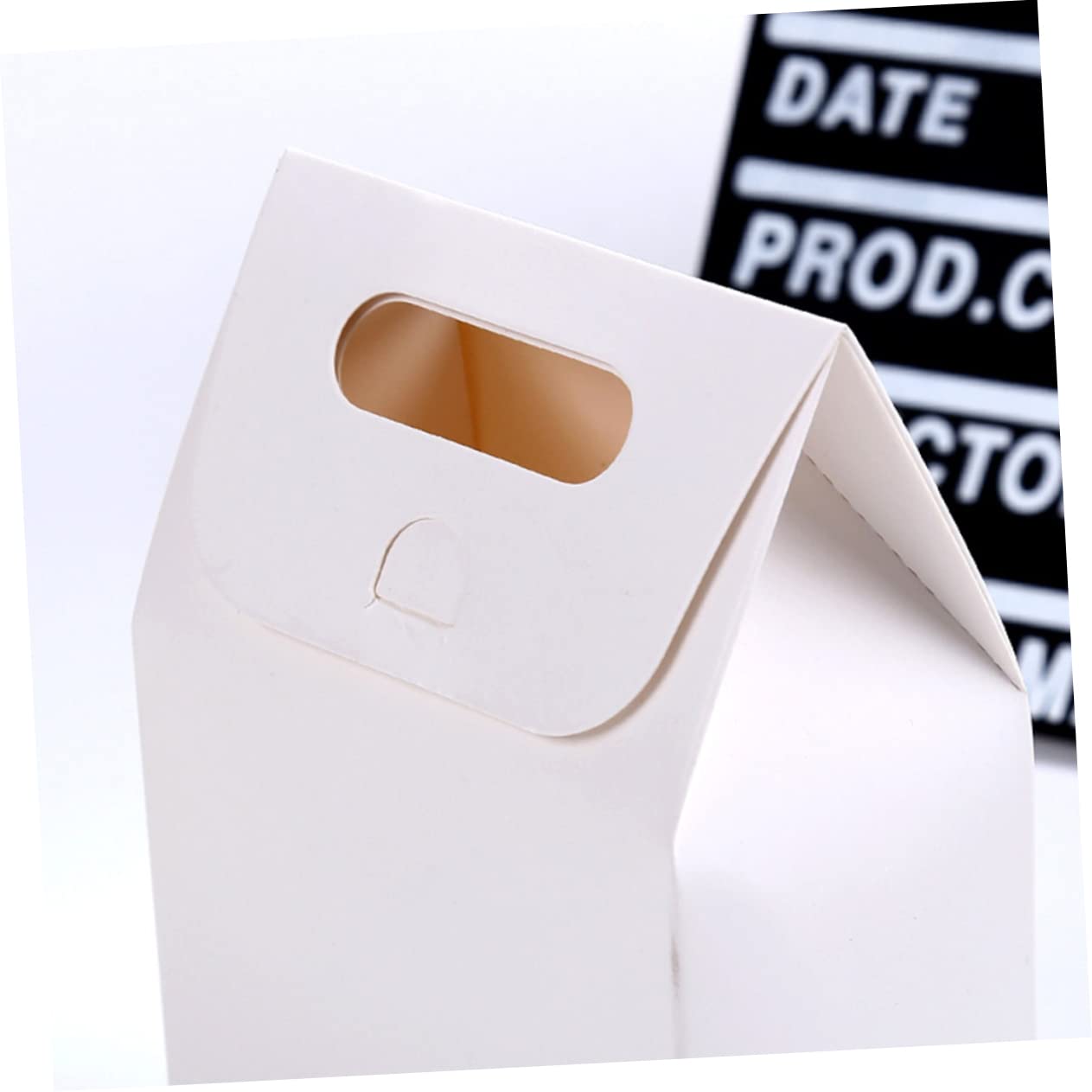 SOLUSTRE 20Pcs Cookie Boxes White Kraft Paper Biscuit Bags for Packaging Treats for Birthdays Weddings and Desserts Easy to Carry for Cookies Snacks