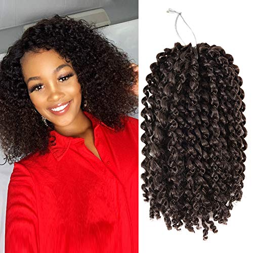 9 Inch Jerry Curl Crochet Hair 6 Packs Short Marlybob Curly Crochet Hair for black women (4#)
