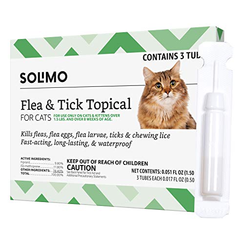 Amazon Basics Flea and Tick Topical Treatment for Cats (over 1.5 pounds), 3 Count (Previously Solimo) - Image 4
