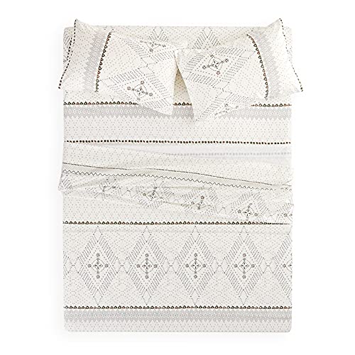 Wake In Cloud D0530-CD4-Q(M) Boho Bed Sheets, 4-Piece Sheet Set, Bohemian Chic Western Geometric Aztec Aesthetic Bedding thumb #2