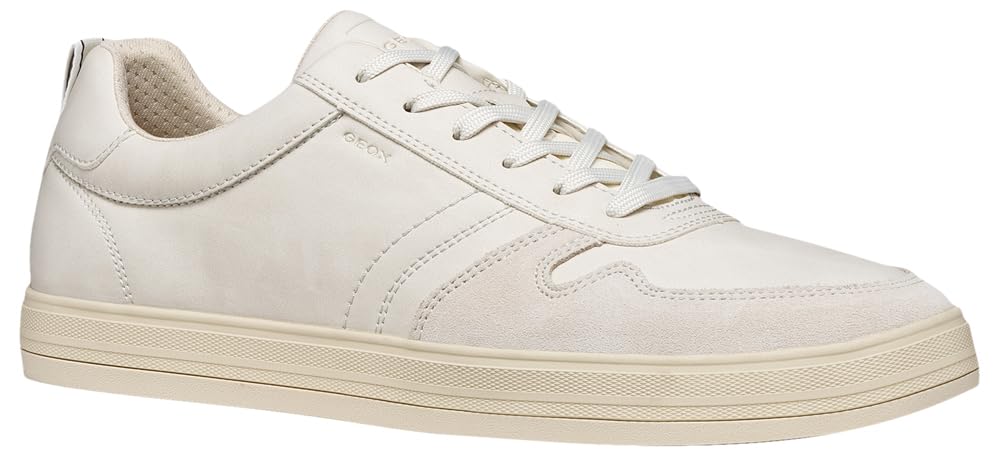 Geox Men U Serifos E Sneaker, Off White, 10 UK