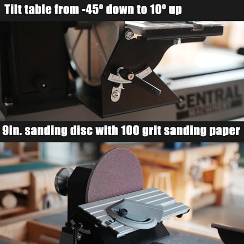 Image of Lathe Mounted Disc Sander for 10 inch and 12 inch Woodtuning Lathe with Thread 1 inchX8TPI, Sanding Accessory, 9 inch Disc Sander.