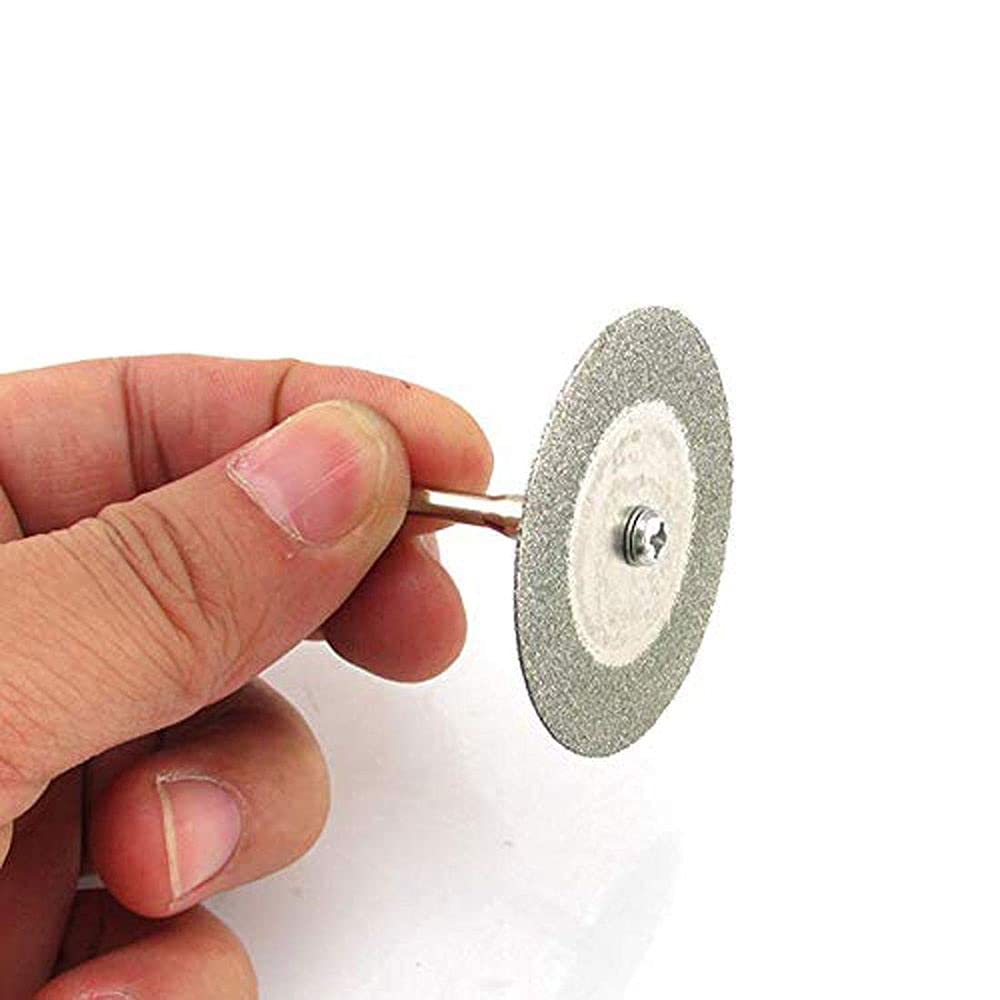 Diy Crafts 12950 India 152 22 Mm Diamond Discs Emery Diamond Cutting Blades Drill Bit & Mandrel for Dremel, Multicolor, 5 Piece 3