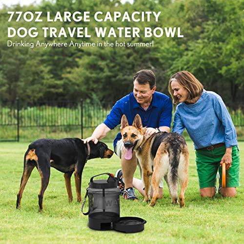 Dog Water Bowl Dispenser,Travel Dog Bowls For Camping Dog Park Hunting, 77Oz Dog Water Dispenser With Pull-Out Travel Water Bowls For Dogs,Dog Travel Water Bowl Dispenser Pet Dog Water Bottle,Bpa Free #TOP7