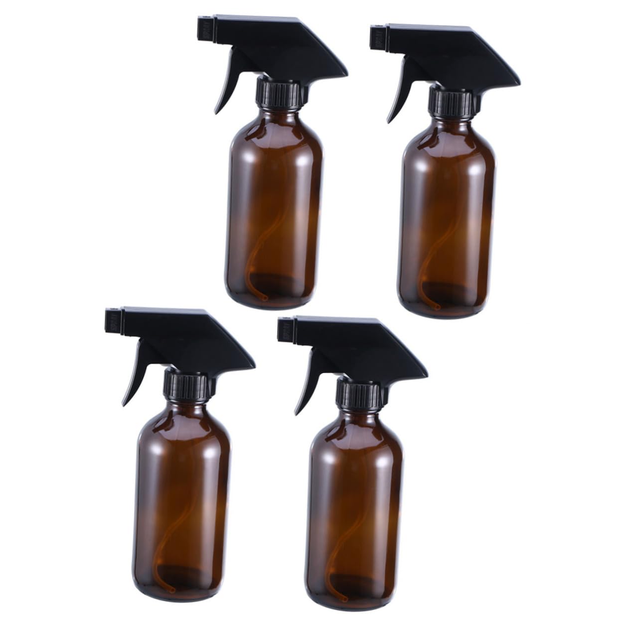 Veemoon 4 Stück 250 Ml Braune Glas Sprühflaschen aus Glas und Pp Leicht zu Benutzen und Arbeitssparend für Flüssigkeitsabfüllung und Pflanzenbewässerung