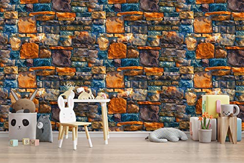 Image of DWELLSINDIA PVC Self Adhesive Wallpaper, 16.14 x 96.06 x 0.07 inches