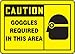 GOGGLES REQUIRED IN THIS AREA (W/GRAPHIC)