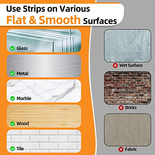 X-Large Picture Hanging Strips Heavy Duty, 64 Strips Damage Free Wall Picture Hangers Without Nails, Removable Refill Adhesive Strips for Wall Posters Home Decor, X-Large, Black 32Pairs by Summerbrite - Image 7