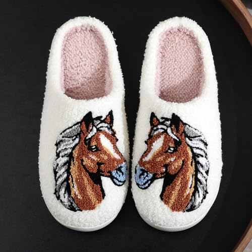 Slippers For Women Indoor,Women's Holiday Bedroom Fluffy Warm Fleece Slipper Winter Plush Slip-on Wool Lined House Shoes Soft Cozy3