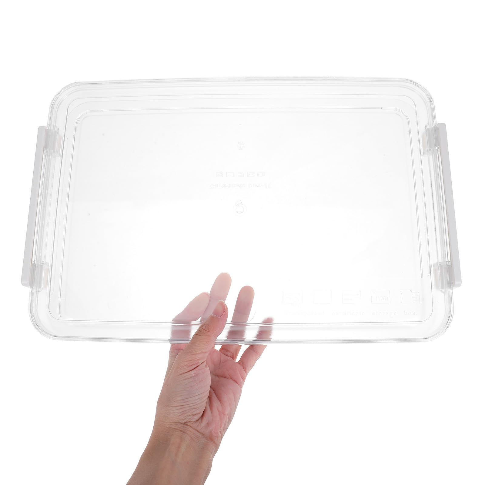 2 Piezas Caja de Archivo de Plástico con Tapa
