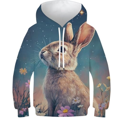 Sweat à capuche enfant pour le collège pull ado 12-14 ans imprimé 3D espace