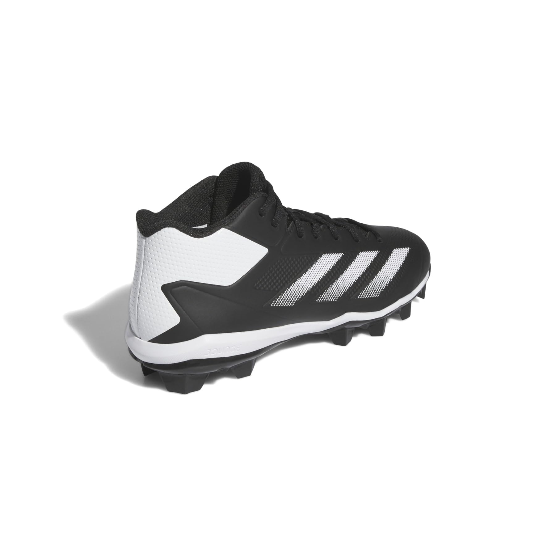 adidas Men's Adizero Impact Molded Baseball Sneaker, Black/White/Black, 9.5