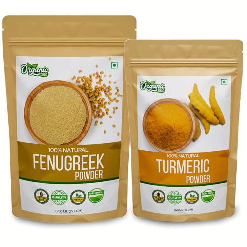 Organic Zing Fenugreek- 227 & Turmeric Powder- 115g image 2