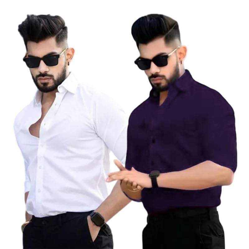 Pinkmint Cotton Blend Casual Shirt for Men Combo Shirt for Formal Wear, Regular Home Wear
