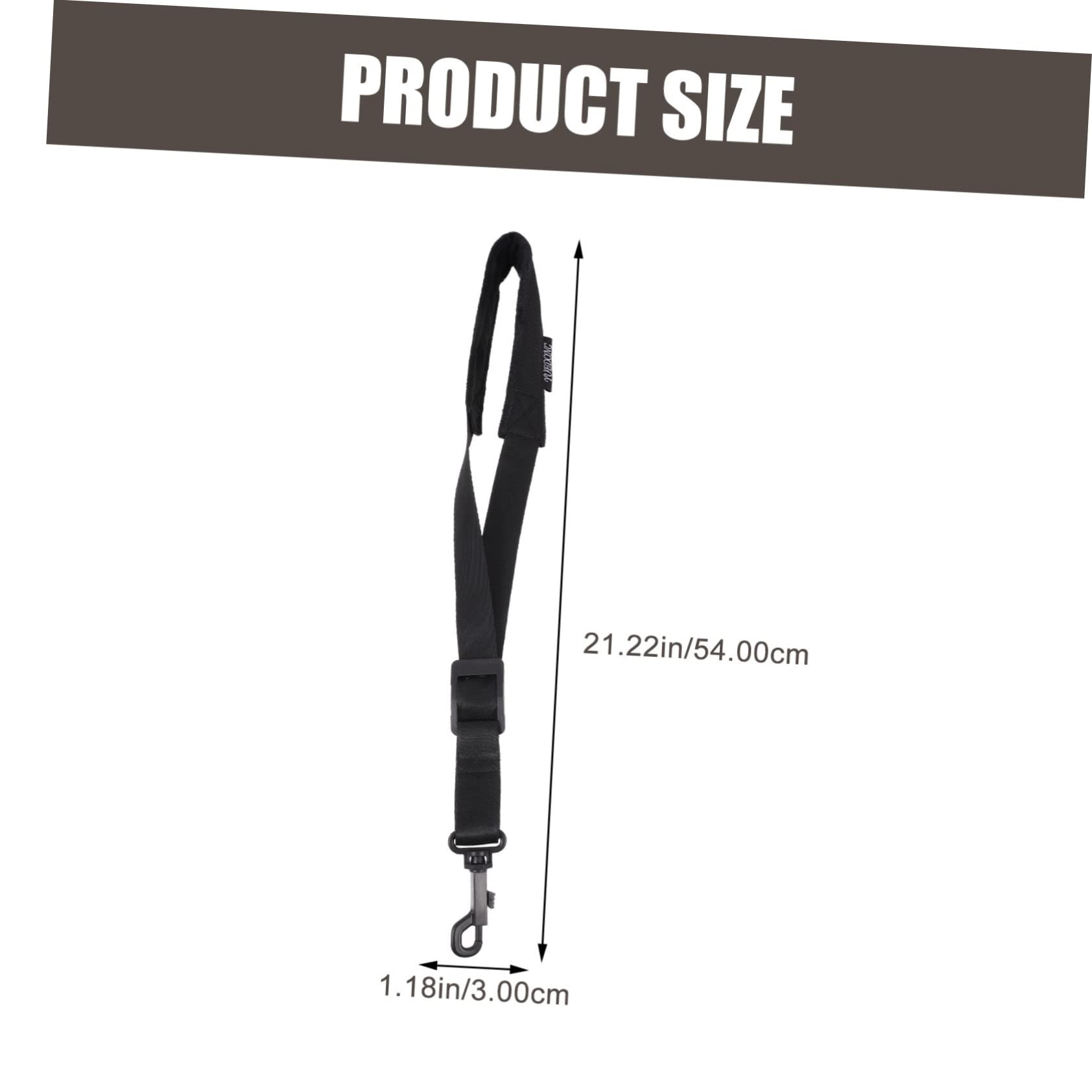 Yardwe Sax Harness Black Cotton Neck Strap Adjustable for Saxophone Comfortable Players
