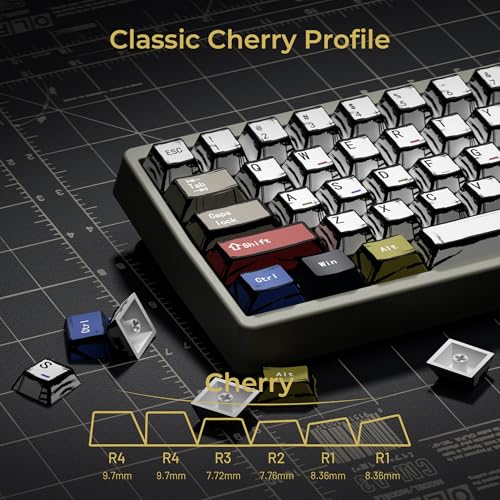 Image of XVX Manga PBT Keycaps, Cherry Profile Keycap Set, Dye Sublimation Graffiti Keyboard Keycaps Suitable for 60% 65% 75% 80% 100% MX Switches Mechanical Keyboard