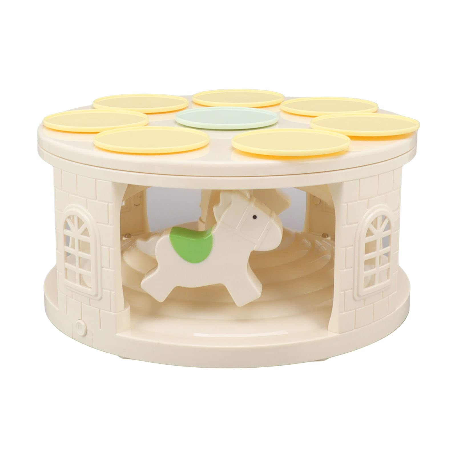 LED Carousel Automatic Rotating Sushi Machine With 4 Music Turntable Cupcake Stands for Serving Food and Dessert Display