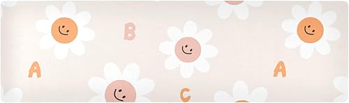 Cute Daisy Flower Long Trivets for Hot Pots and Pans, Counter Heat Protector Mat and Waterproof Pad for Hot Plate 39.40" X 11.80", Extra Large