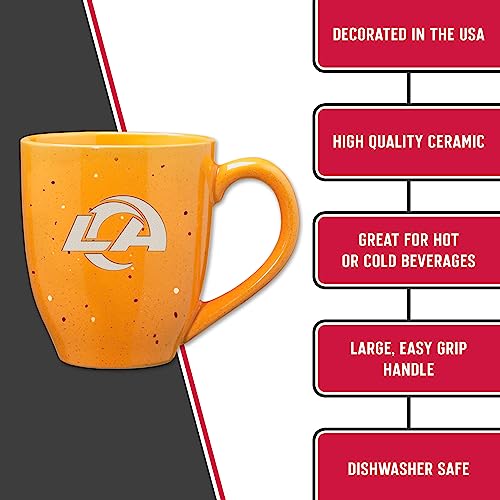 Image of Rico Industries NFL Football 16 oz Team Color Laser Engraved Speckled Ceramic Coffee Mug