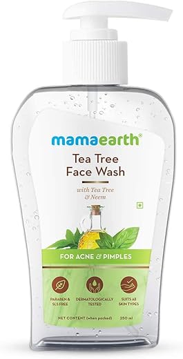 Mamaearth Tea Tree Face Wash with Neem for Acne & Pimples – 250ml
