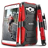 Galaxy J7 (2015) Case, Evocel [New Generation Series] Belt Clip Holster, Kickstand, Dual Layer for Samsung Galaxy J7 (Model No J700), Red (EVO-SAMJ7-XX03)