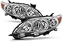 ACANII - For 2011 2012 2013 Toyota Corolla Chrome Housing Headlights Headlamps Assembly Replacement Pair Set Left+Right