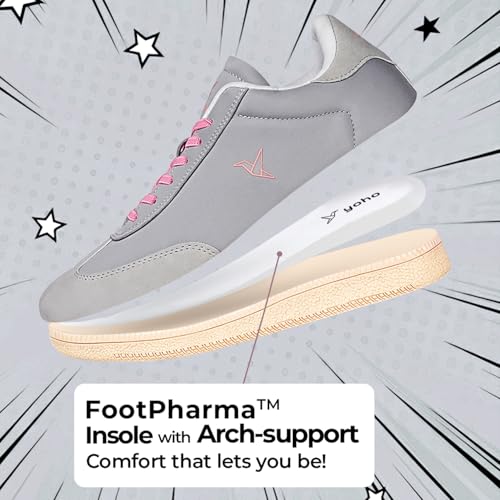 Image of YOHO Quoi Sneakers for Women | Soft Lining & Cushioned Insoles Shoes | Stylish & Casual Everyday | Vibrant Colours