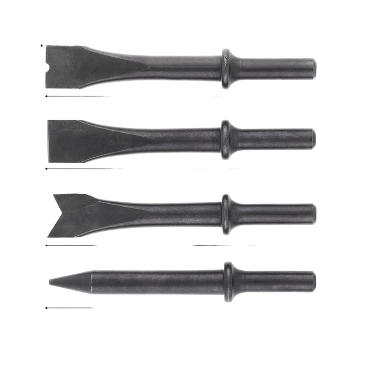 Rsgxlfqzvak 4Pcs Air Chisel Air Hammer, 9150 120Mm Professional Handheld Pistol Gas Shovels Air Hammer Small Rust Remover Cutting Drilling Chipping Pneumatic Tool(4Pcs Air Chisel)
