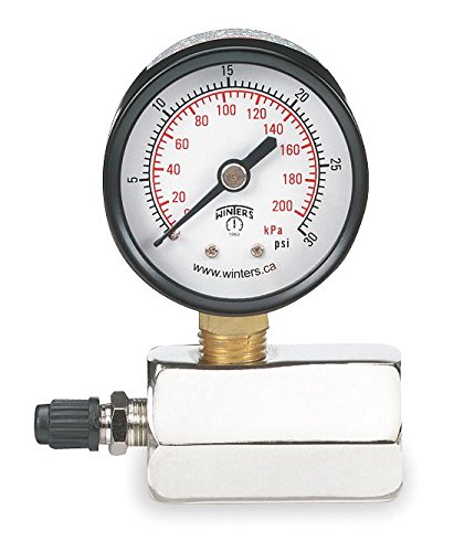 Solimeta 0-30 PSI Gas Test Pressure Gauge - Economical Gauge For Natural Gas & Air Lines