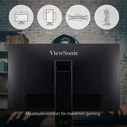 Image of Viewsonic Omni Gaming Monitor Xg2405 24 Inch (60.96 Cm) Fhd 1920 x 1080 Pixels, IPS Panel, Frameless Gaming Monitor, 144Hz, 1Ms, 2 X Hdmi 1.4 and Dp Port Connectivity, G-Sync Enabled, Black
