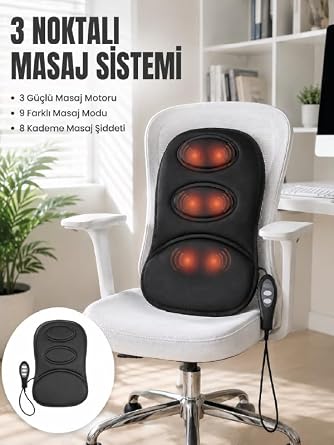 Titre imli Masaj Koltuk Minderi Kademe  iddet Ayarl  Is tma Fonksiyonlu Masaj Pedi