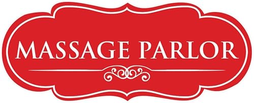 Miniatura 6 de Signs ByLITA Señal de diseño elegante para sala de masajes, diseño transparente, construcción duradera, fácil instalación (oro cepillado) - grande